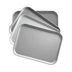 Thumbnail image #2 for Cambro Camtray® 1014537 Rectangular Fiberglass Fast Food & Cafeteria Tray, 10-5/8 x 13-3/4 Inch, Cameo Yellow Case of 12