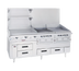 Thumbnail image #1 for Arctic Fire GN17C102 102-Inch Three-Section Stainless Steel Self-Contained Refrigerator Base with 6 Drawers