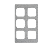 Miramar 6-Opening Gray Granite Thermoset Resin Template for 40003 Decorative Pans