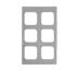 Thumbnail image #1 for Miramar 6-Opening Gray Granite Thermoset Resin Template for 40003 Decorative Pans