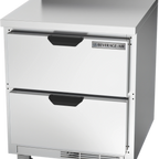 Thumbnail image #1 for Beverage Air WTRD27AHC-2-FIP 27-Inch One-Section Worktop Refrigerator with 2 Drawers, 6.13 Cu. Ft., Stainless Steel