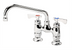 Thumbnail image #1 for Krowne Royal Series 4-Inch Raised Deck Mount Manual Faucet with 8-Inch Swing Spout, VR Wrist Handles, and 1.5 GPM Aerator
