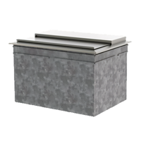 Top Shelf Drop-In Ice Chest with 2-Piece Sliding Cover, 35 lb Capacity