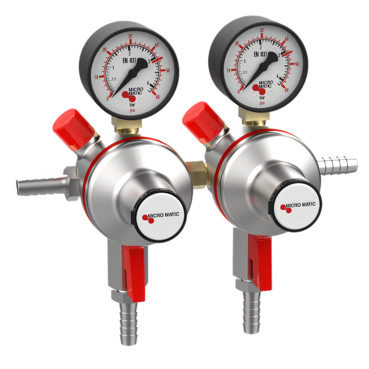 Product image #1 for Micro Matic Premium Plus 2-Pressure Secondary CO2 Regulator for Beer Dispensers