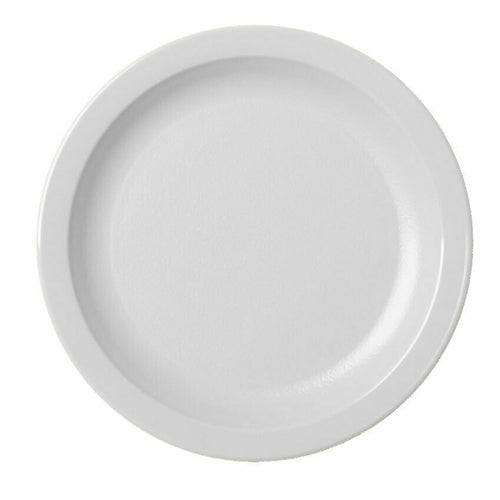 Product image #2 for Cambro Camwear 6-9/16-Inch Round White Polycarbonate Narrow Rim Plate