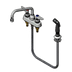 Thumbnail image #1 for T&S Brass Deck-Mount Workboard Faucet with 8-Inch Swing Spout and Side Spray, 4-Inch Centers