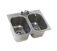 Eagle Group Self-Rimming Two-Compartment Drop-In Sink with 24