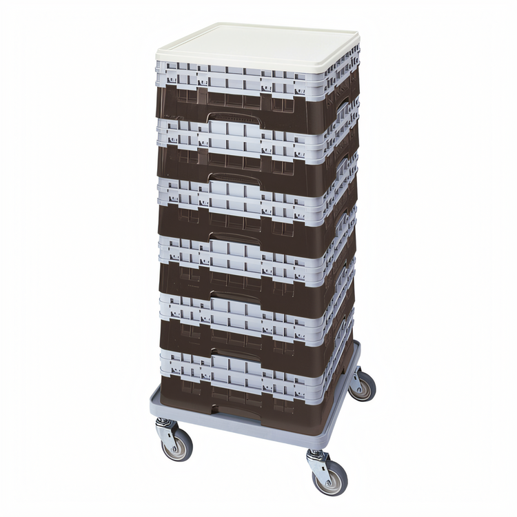 Product image #2 for Cambro Camrack® Full-Size 1-Compartment Dishwasher Base Rack with 2 Extenders, Brown