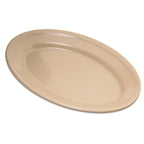 Thumbnail image #1 for CFS Brands Dallas Ware® 4356325 Oval Melamine Platter, 9-1/4 x 6-1/4 Inch, Tan Case of 24