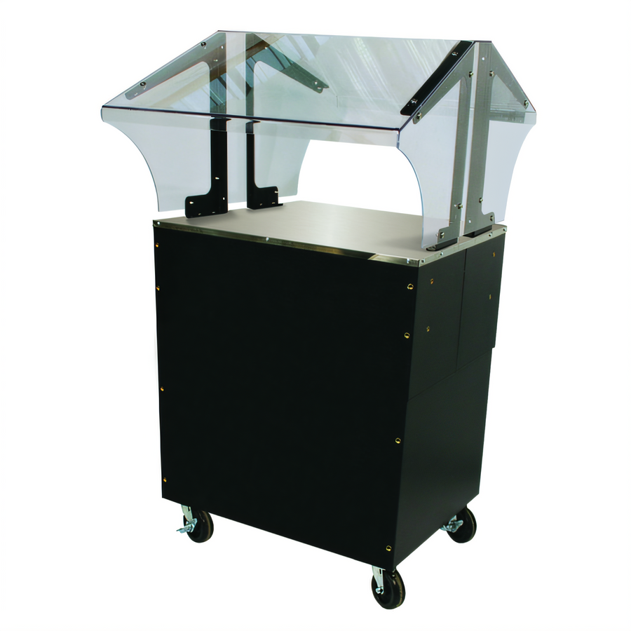 Product image #1 for Advance Tabco Triumph Portable Solid Top Buffet Table with Enclosed Base and Double-Sided Sneeze Guard