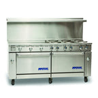 Thumbnail image #1 for Imperial (Middleby) Pro Series IR-6-G36T-E-CC 72-Inch Electric Combination Range with 6 Elements, 36-Inch Thermostatic Griddle & 2 Convection Ovens