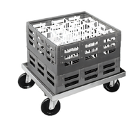 Channel Manufacturing Aluminum Glass Rack / Milk Crate Dolly for One 20 x 20 Rack, 22 x 22 x 7.5 In.