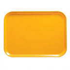Thumbnail image #2 for Cambro Camtray® 1014504 Rectangular Fiberglass Cafeteria Tray, Mustard, 10-5/8 x 13-3/4 Inches Case of 12
