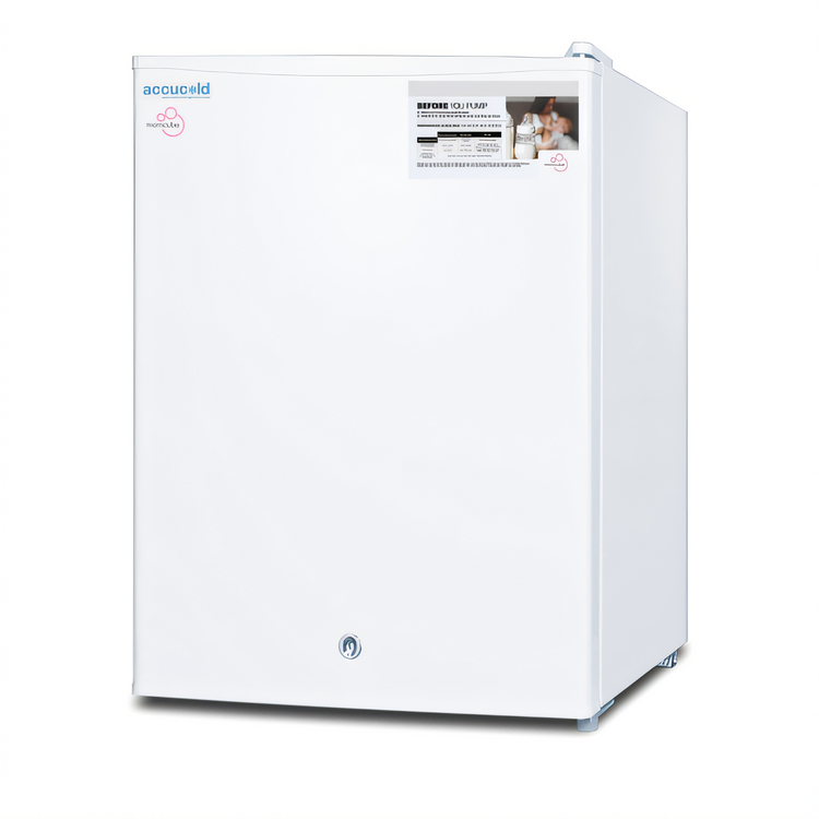 Product image #1 for Accucold MOMCUBE Countertop Breast Milk Freezer, 1.8 Cu. Ft., 18.5-Inch Wide, White, Reversible Solid Door