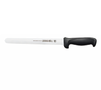 Mundial 10-Inch Slicing/Carving Knife with Rounded Tip and Black Antimicrobial Handle