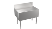 Krowne Stadium Series Freestanding Stainless Steel Underbar Drainboard, 36 x 29 Inch