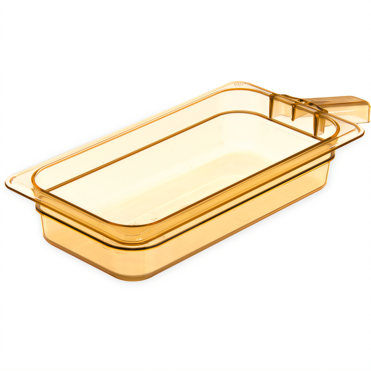 Product image #1 for StorPlus™ High Heat 1/3 Size Amber Polyethersulfone Food Pan, 2.4 Qt, 2-1/2 Inch Deep, Single Handle