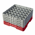 Thumbnail image #2 for Cambro Camrack Full Size 36-Compartment Red Glass Rack with 4 Soft Gray Extenders