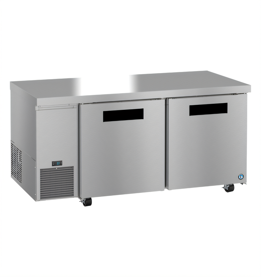 Product image #1 for Hoshizaki Steelheart 67-Inch Two-Section Undercounter Reach-In Refrigerator with Side-Mounted Self-Contained Refrigeration