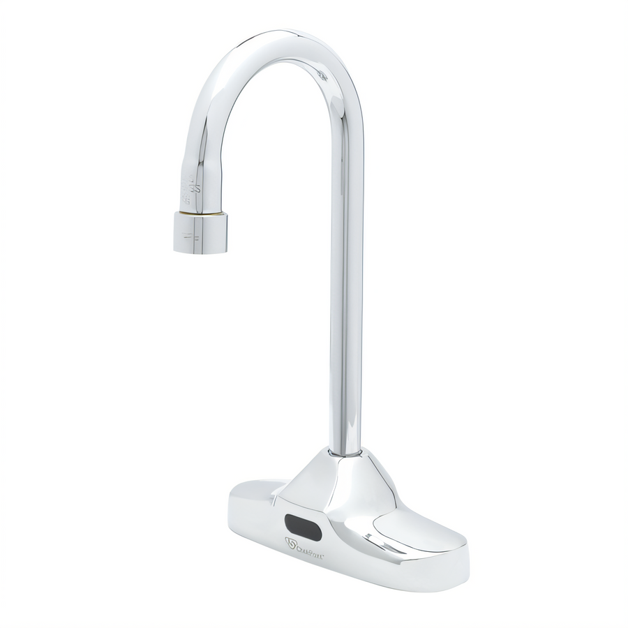 Product image #1 for ChekPoint Electronic Sensor Touchless Deck Mount Faucet with 4-Inch Centers, Rigid Gooseneck Spout and Thermostatic Mixing Valve