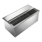 Thumbnail image #1 for Klinger's Trading DIB1836-8C Drop-In Stainless Steel Ice Bin with 8-Circuit Cold Plate and Sliding Cover