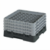 Thumbnail image #2 for Cambro Camrack® Full-Size 49-Compartment Glass Rack with 4 Soft Gray Extenders, Black