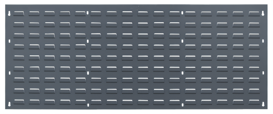 Product image #1 for Quantum QLP-4819 Wall-Mounted Louvered Panel Starter Unit, 48 x 19 Inches, Gray Enamel Finish