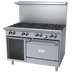 Thumbnail image #1 for Garland G Starfire Pro 48-Inch Gas Restaurant Range with 8 Open Burners, Standard Oven, and Storage Base