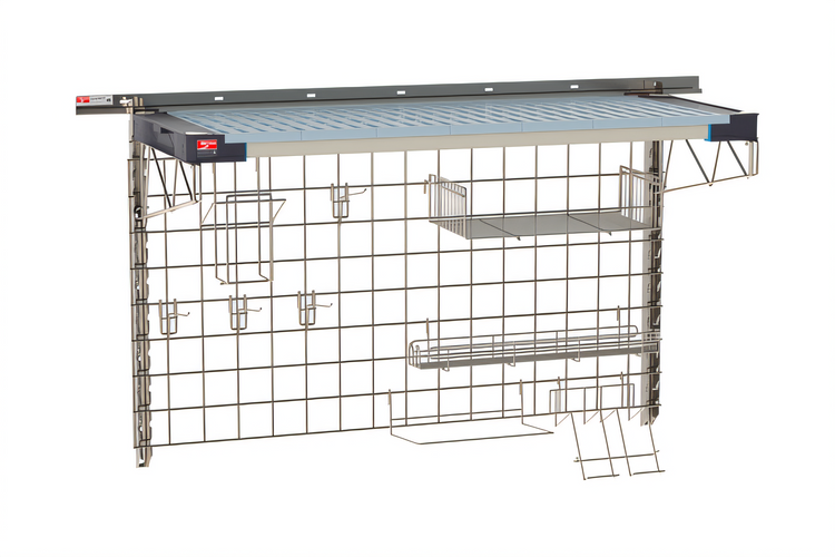Product image #1 for Metro SmartWall Life 304 Stainless Steel Wall-Mounted Pizza Prep Shelving Starter Kit