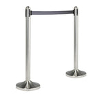 Thumbnail image #1 for American Metalcraft Securit RSRTGY Portable Stainless Steel Queue Barrier Post & Base with 7-ft Retractable Gray Belt