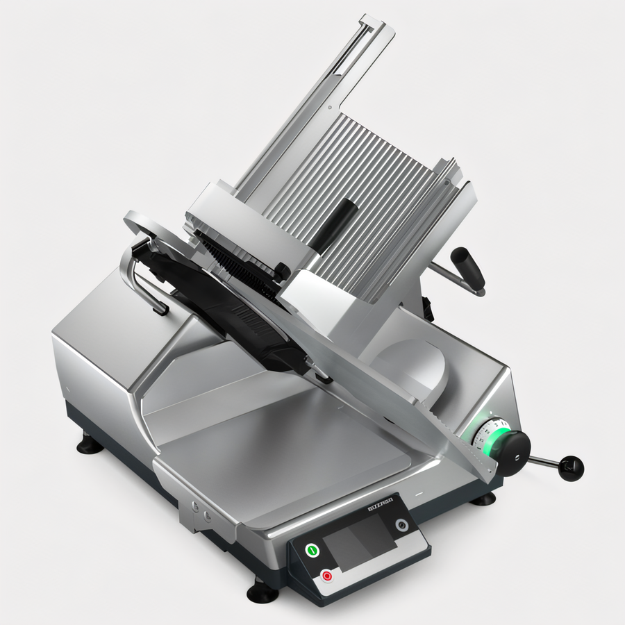 Product image #1 for Bizerba GSP HD I W-90 Heavy Duty Illuminated Safety 13-Inch Semi-Automatic Gravity Feed Slicer with Integrated Portion Scale