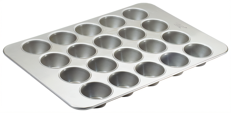 Product image #1 for Winco 20-Cup Pecan Roll / Large Muffin Pan, 17-7/8 x 25-7/8 Inch, Aluminized Steel