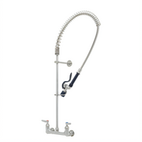 EverSteel 8-Inch Adjustable Wall Mount Stainless Steel Pre-Rinse Unit