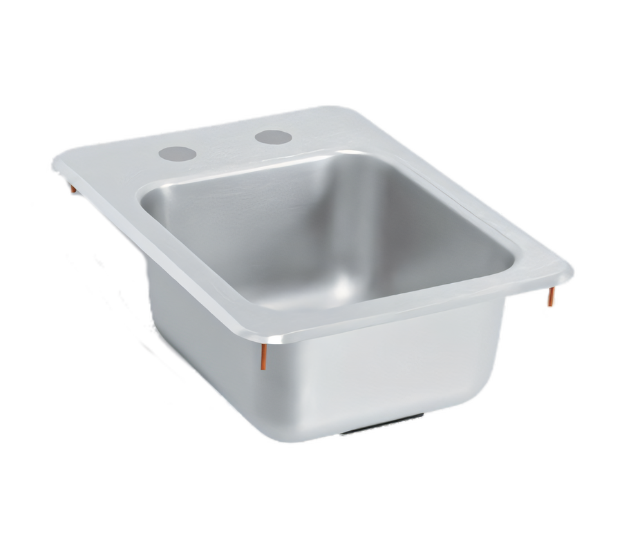 Product image #1 for Vollrath 1734-C Underbar Drop-In Self-Rimming Stainless Steel Sink with Strainer, 10" x 11" Bowl