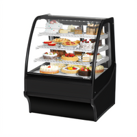 Full-Service Curved Glass Refrigerated Bakery Display Merchandiser, 36-1/4-Inch Wide, Self-Contained