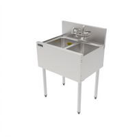 Perlick Top Shelf TS Series 24-Inch Two-Compartment Stainless Steel Underbar Sink Unit