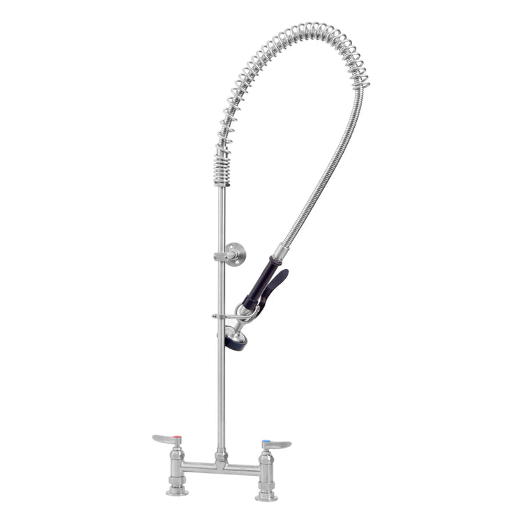 Product image #1 for EverSteel Stainless Steel 8-Inch Deck Mount Pre-Rinse Mixing Faucet Assembly with 24-Inch Riser and 44-Inch Hose