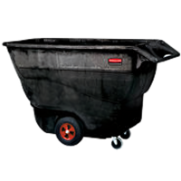 Rubbermaid Commercial Structural Foam Tilt Truck, Standard Duty, 1 Cubic Yard, 1250 lb. Capacity, Black