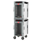 Thumbnail image #1 for Metro HotBlox™ HBCN16-ACPS-M Mobile Dual-Cavity Pass-Thru Insulated Holding Cabinet, 16-Pan, Analog, Clear Front/Solid Rear Doors