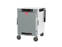 Metro HotBlox Wide 8-Pan Pass-Thru Insulated Holding Cabinet, Analog, Mobile, Solid Front and Rear Doors