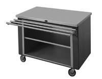 Randell RANFG ST-3 Mobile Modular Utility Worktop Serving Station, Enclosed Base, 36 Inch Wide, 16-Gauge Stainless Steel Top