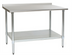 Thumbnail image #1 for Eagle Group Budget Series 36 Inch x 30 Inch 430 Stainless Steel Work Table with Rear Up-Turn and Undershelf