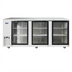 Thumbnail image #1 for Atosa 3-Section Glass Door Back Bar Cooler, 30.1 Cu. Ft., Side-Mounted Refrigeration