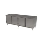 Thumbnail image #1 for BK Resources CST-3084H Stainless Steel Chef Table with Hinged Cabinet Doors, 84 x 30 Inches, 16-Gauge Top, Adjustable Legs