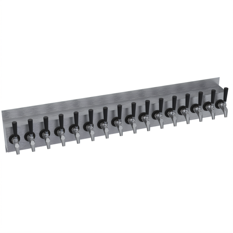 Product image #1 for Krowne 48-Inch Wall-Mount 16-Faucet Glycol-Cooled Beer Tower with Drip Tray