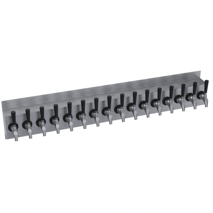 Product image #1 for Krowne 48-Inch Wall-Mount 16-Faucet Glycol-Cooled Beer Tower with Drip Tray