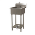 Thumbnail image #1 for Advance Tabco One-Station Floor-Mounted Stainless Steel Service Sink with Toe-Push Valve and Gooseneck Spout