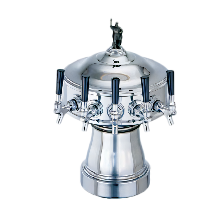 Product image #1 for Perlick Gambrinus Countertop Glycol-Cooled 6-Faucet Draft Beer Tower, Chrome Finish