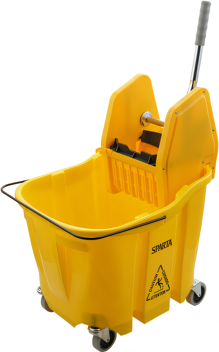 Product image #1 for OmniFit™ 35-Qt. Mop Bucket & Down Press Wringer Combo, Yellow