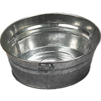 Thumbnail image #1 for American Metalcraft MTUB93 72 oz. Galvanized Tin Round Serving Tub with Side Handles Case of 24